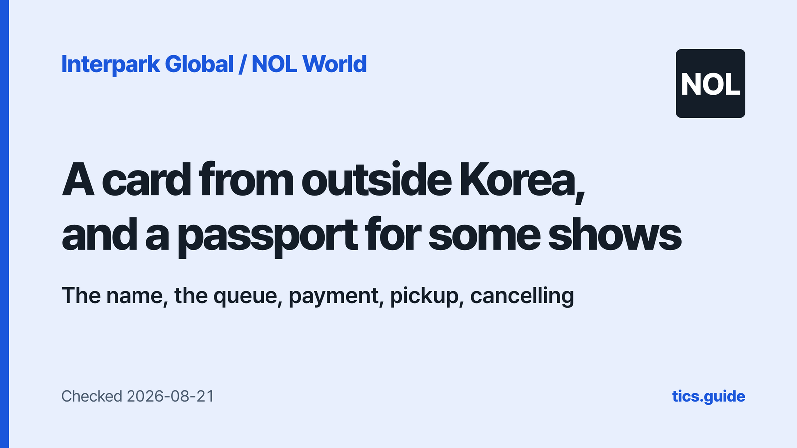 Interpark Global Is Now NOL World: What It Asks For