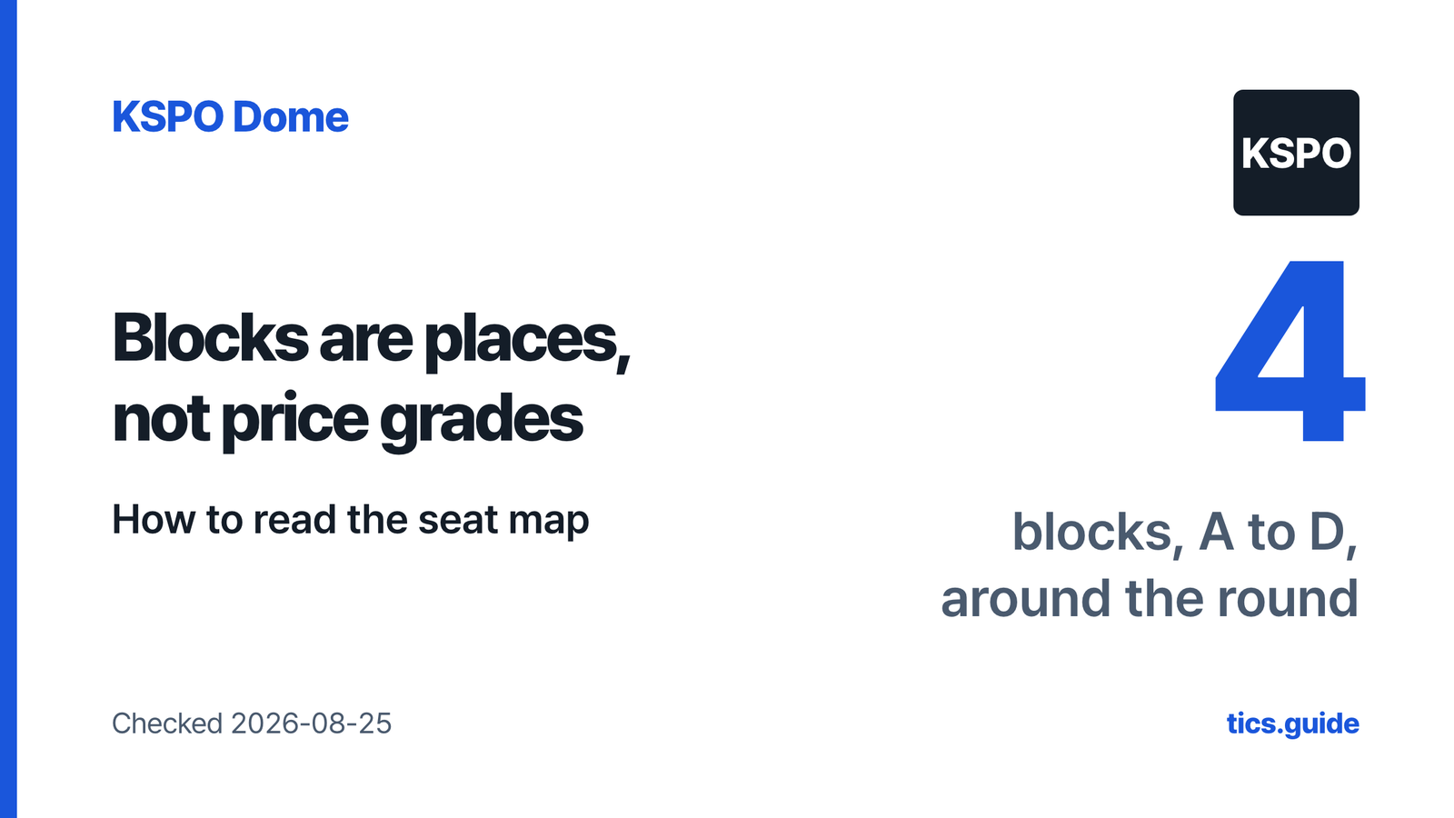 How to Read the KSPO Dome Seating Chart