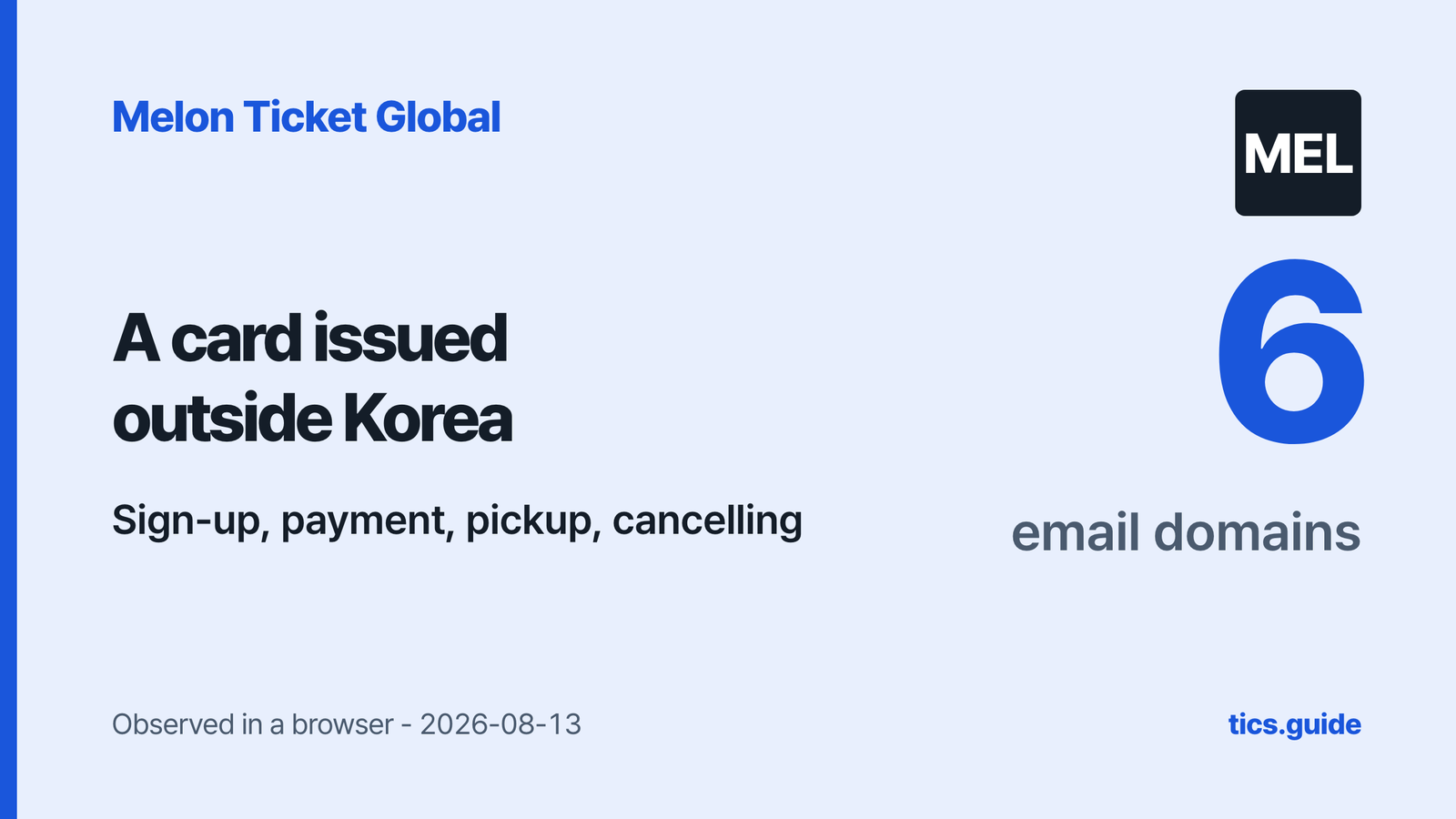 Melon Ticket Global: What It Asks For, Start to Finish